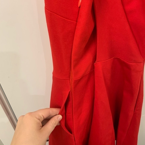 Red Janelle Cross Back Francesca’s Dress NWT Large - Picture 4 of 5